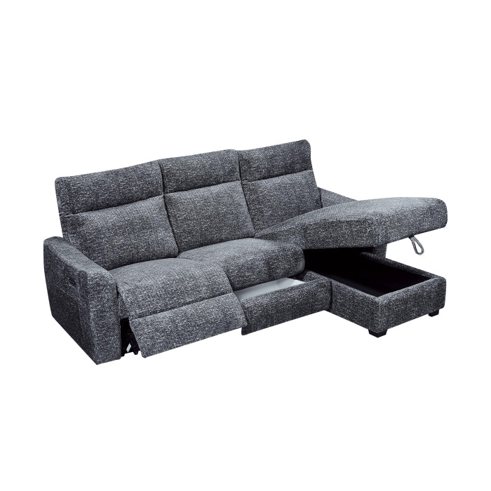 L-Shape Sectional Single Power Recliner Fabric