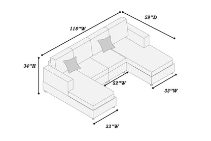 Double Chaise Sectional