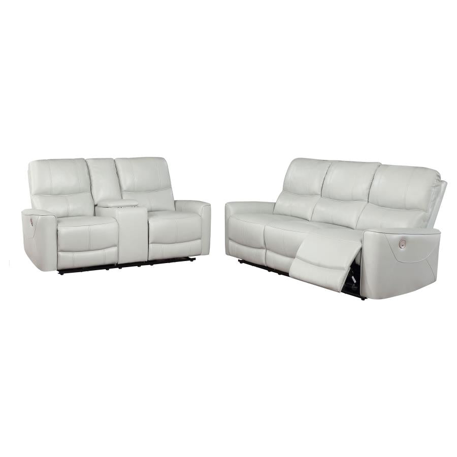 2-piece Power Reclining Sofa Set Dove Grey