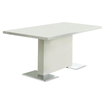 5-piece Dining Table Set White High Gloss and Black