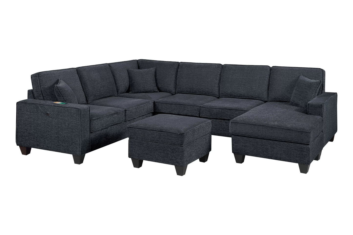 U Shape Sectional w Ottoman