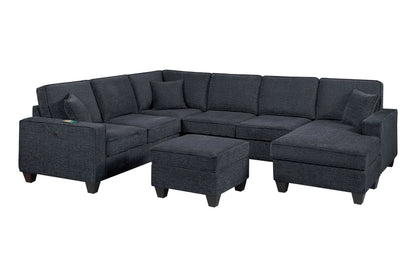 U Shape Sectional w Ottoman