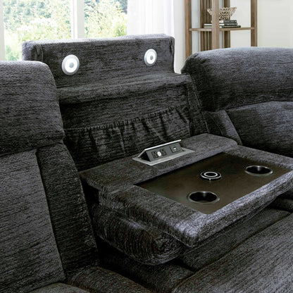 LUCKY CHARCOAL 6pc Power Reclining Sectional
