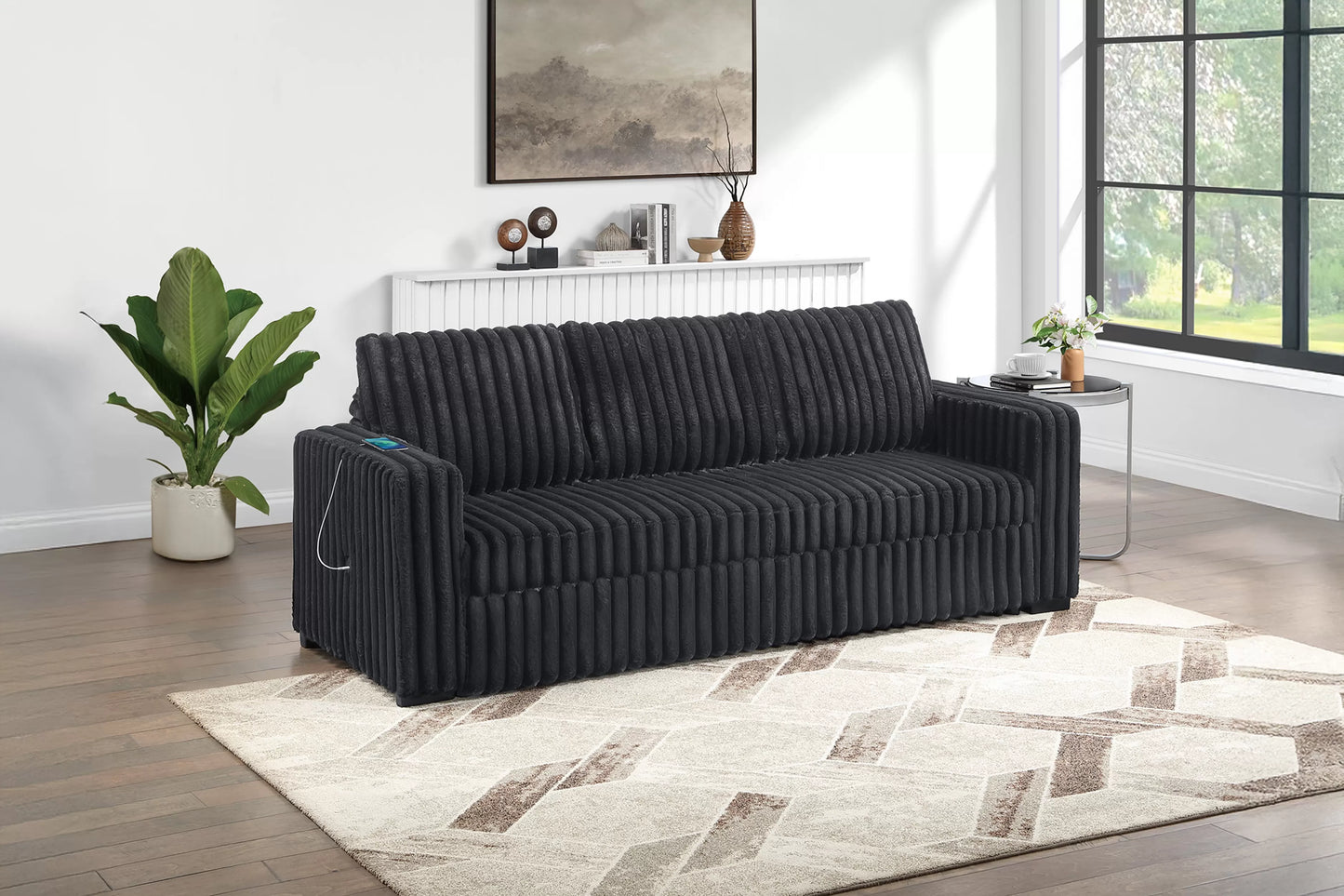 Pull Out Sofa with USB Port