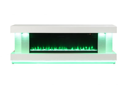 Peseux 71" TV Stand w/ Electric Fire Place TV