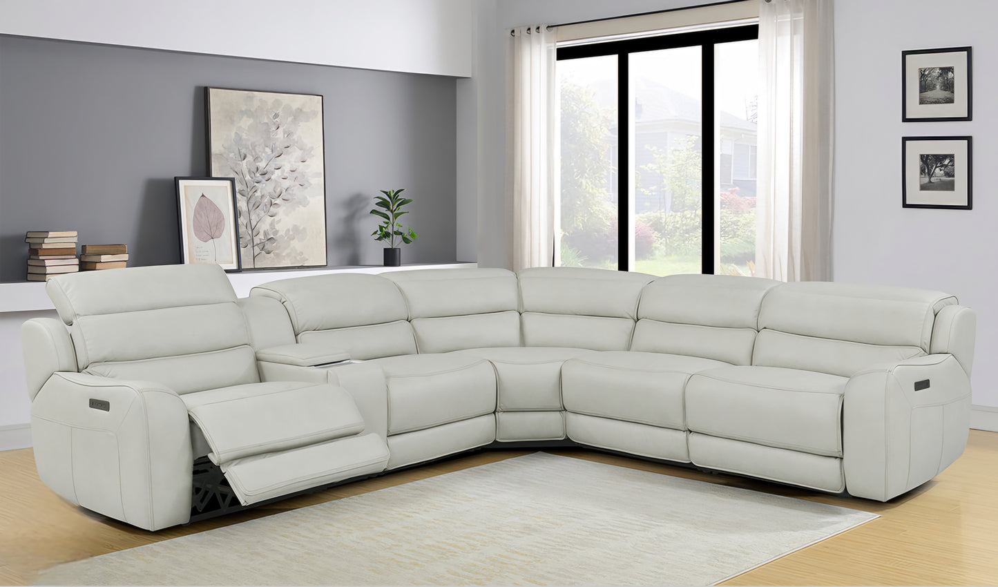 Waterproof 6 Piece Power Sectional