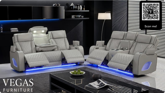 Fortuner Living Room Set in Gray