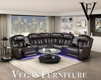 Power Reclining Sectional Low in Stock, please call
