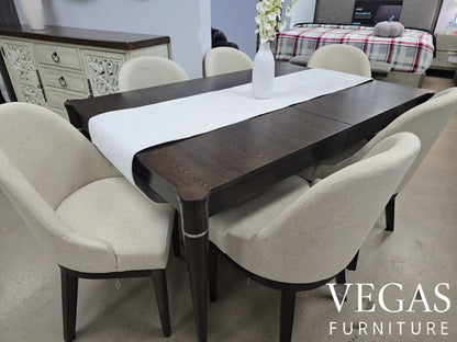 7-piece Rectangular Dining Set Ash Brown