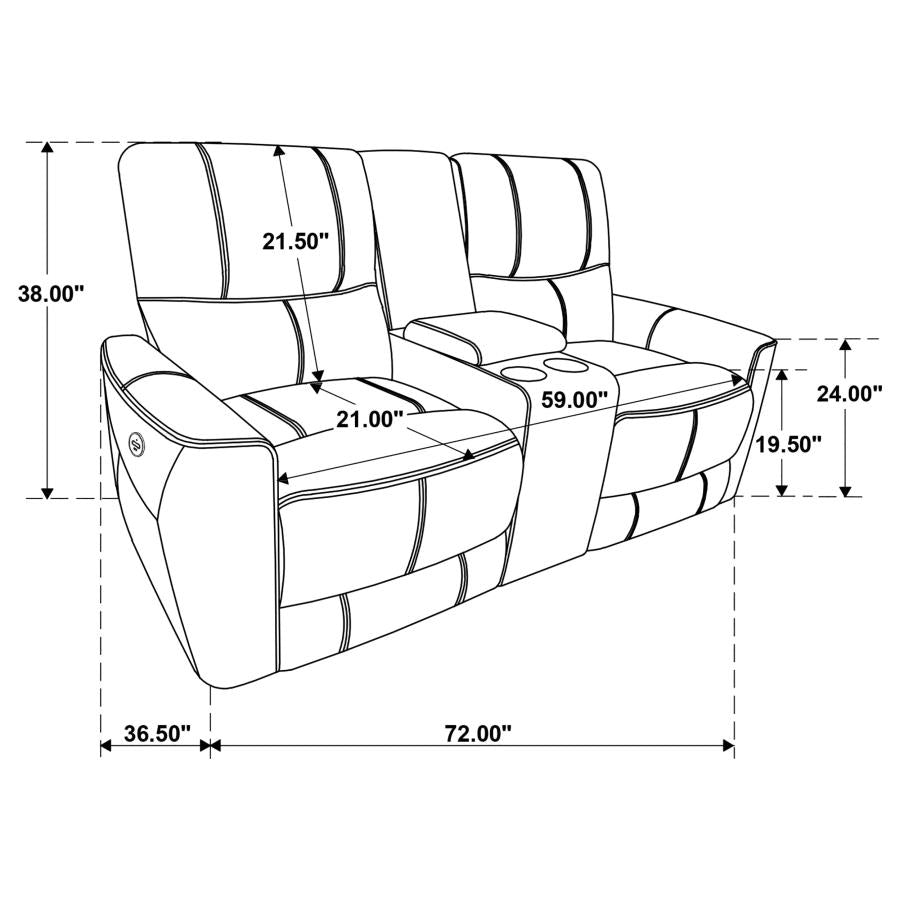 2-piece Power Reclining Sofa Set Dove Grey