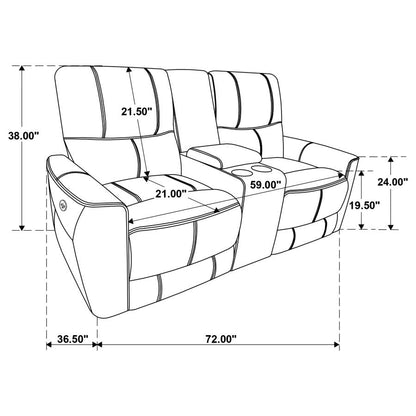 2-piece Power Reclining Sofa Set Dove Grey