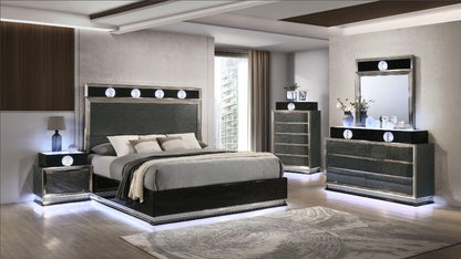 Noire Bedroom Set 4 Pc