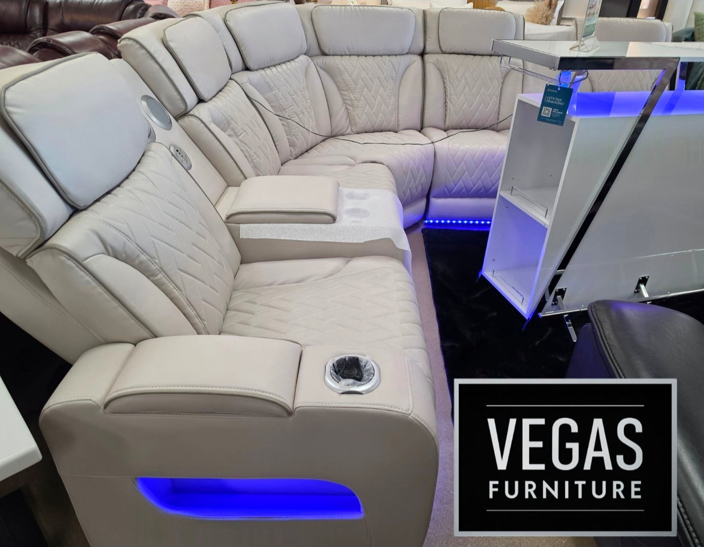 Sectional Power Reclining  with Power Headrest,