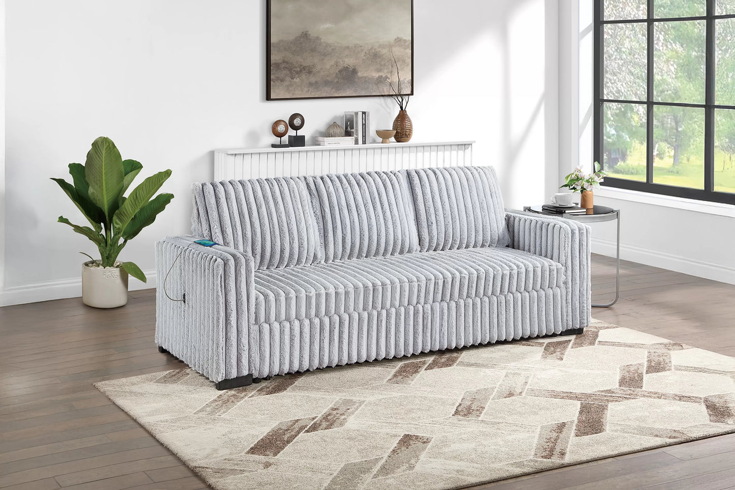 Pull Out Sofa with USB Port