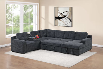 Sectional Pull-Out Bed W Storage
