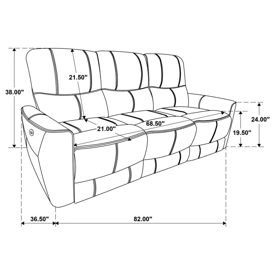 2-piece Power Reclining Sofa Set Dove Grey