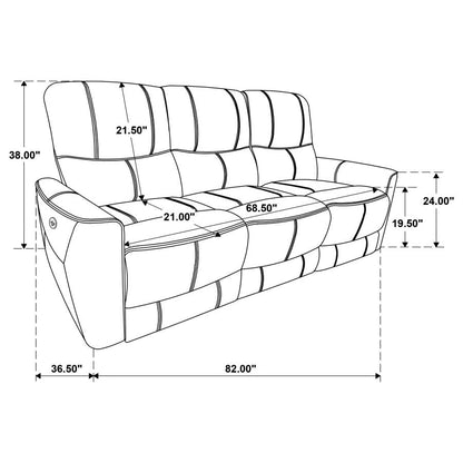 2-piece Power Reclining Sofa Set Dove Grey