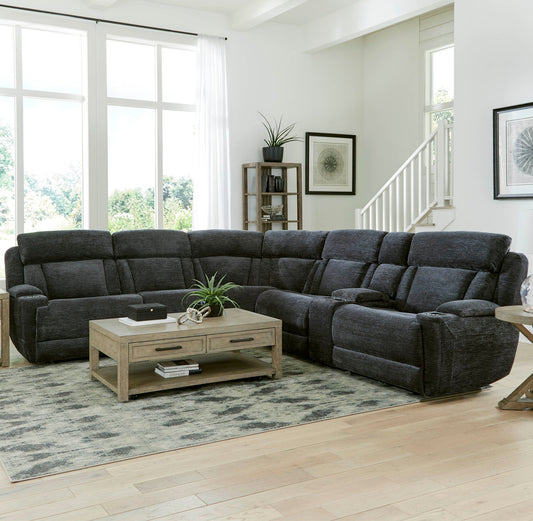 LUCKY CHARCOAL 6pc Power Reclining Sectional