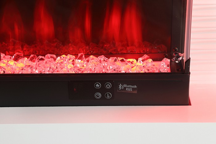Peseux 71" TV Stand w/ Electric Fire Place TV