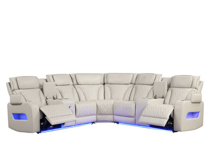Sectional Power Reclining  with Power Headrest,