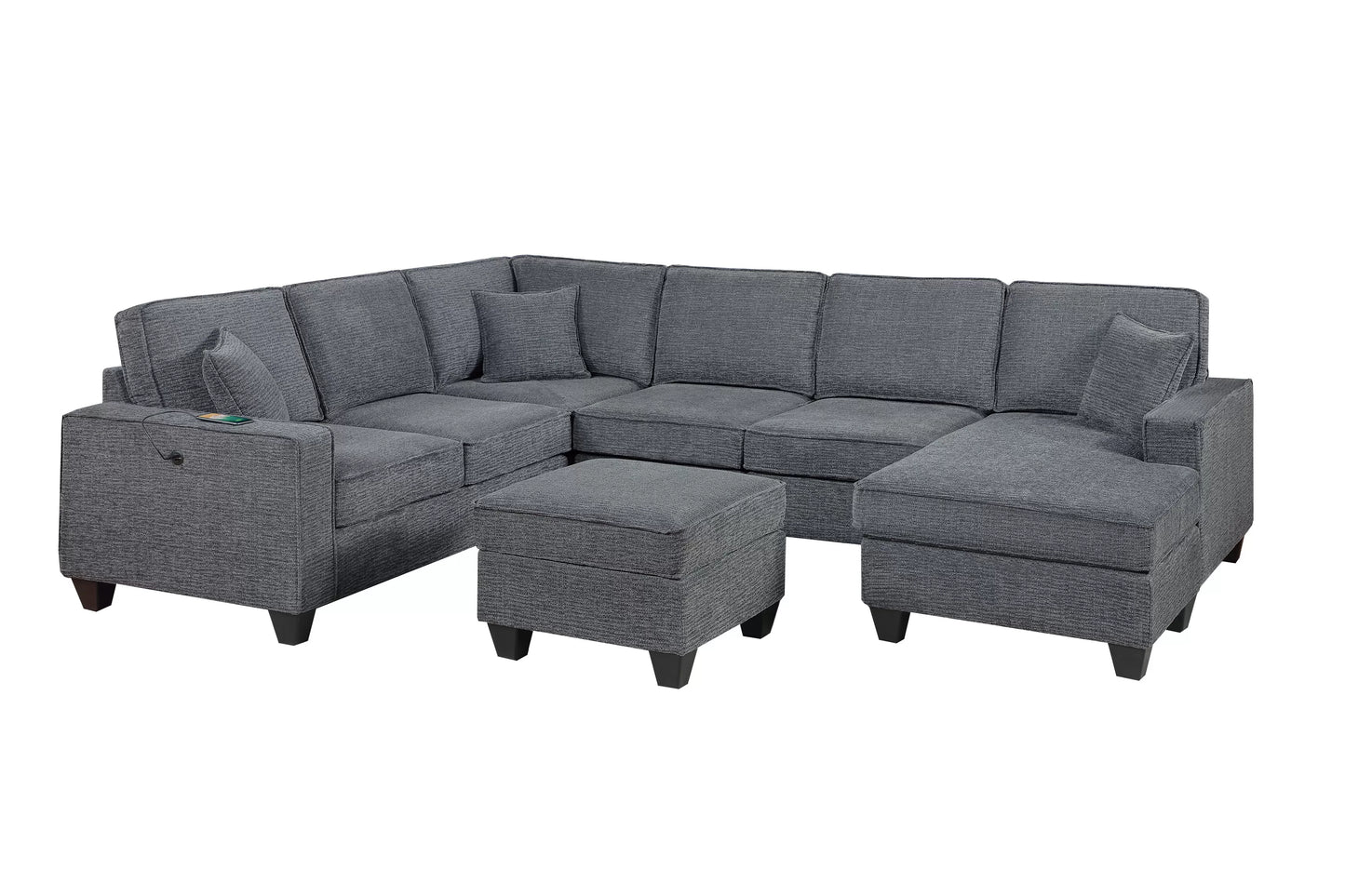 U Shape Sectional w Ottoman