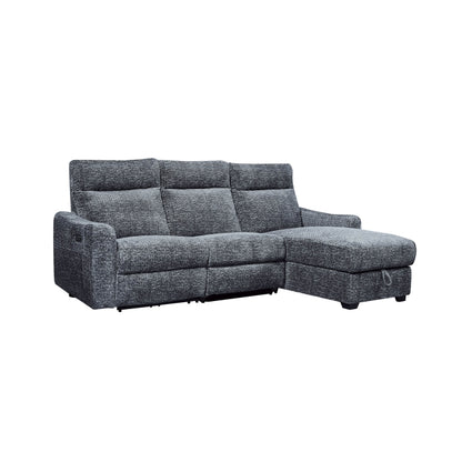L-Shape Sectional Single Power Recliner Fabric