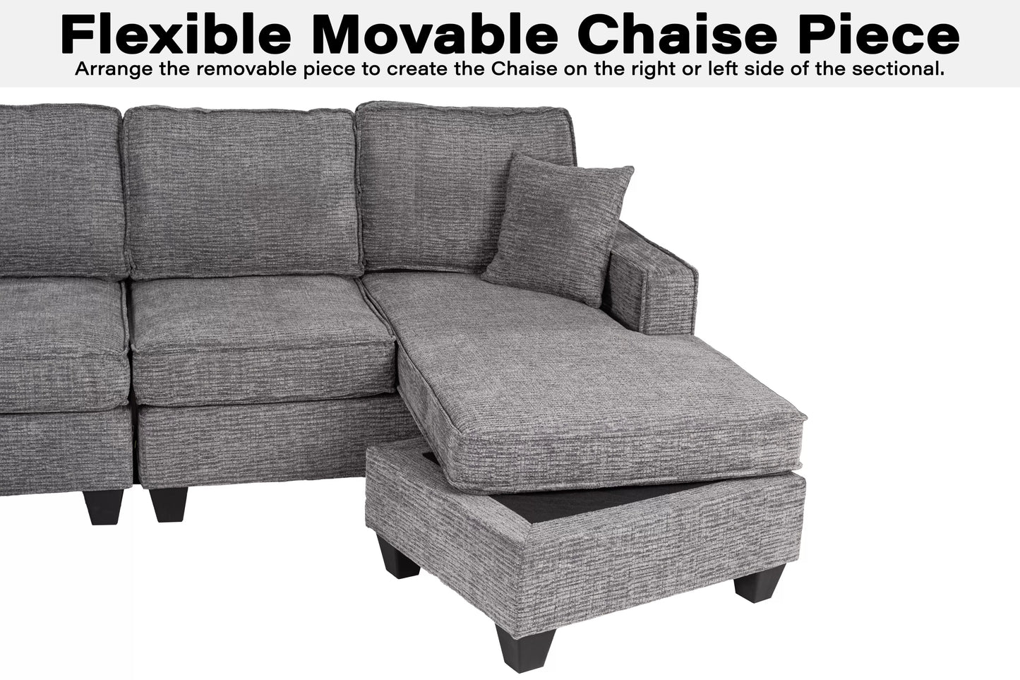 U Shape Sectional w Ottoman