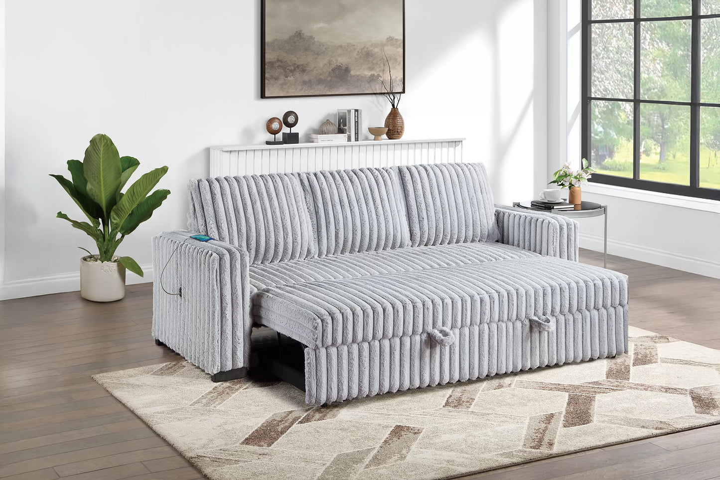 Pull Out Sofa with USB Port