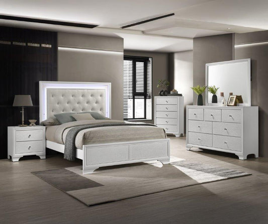 LYSSA 4PC BEDROOM- OAT/FROST