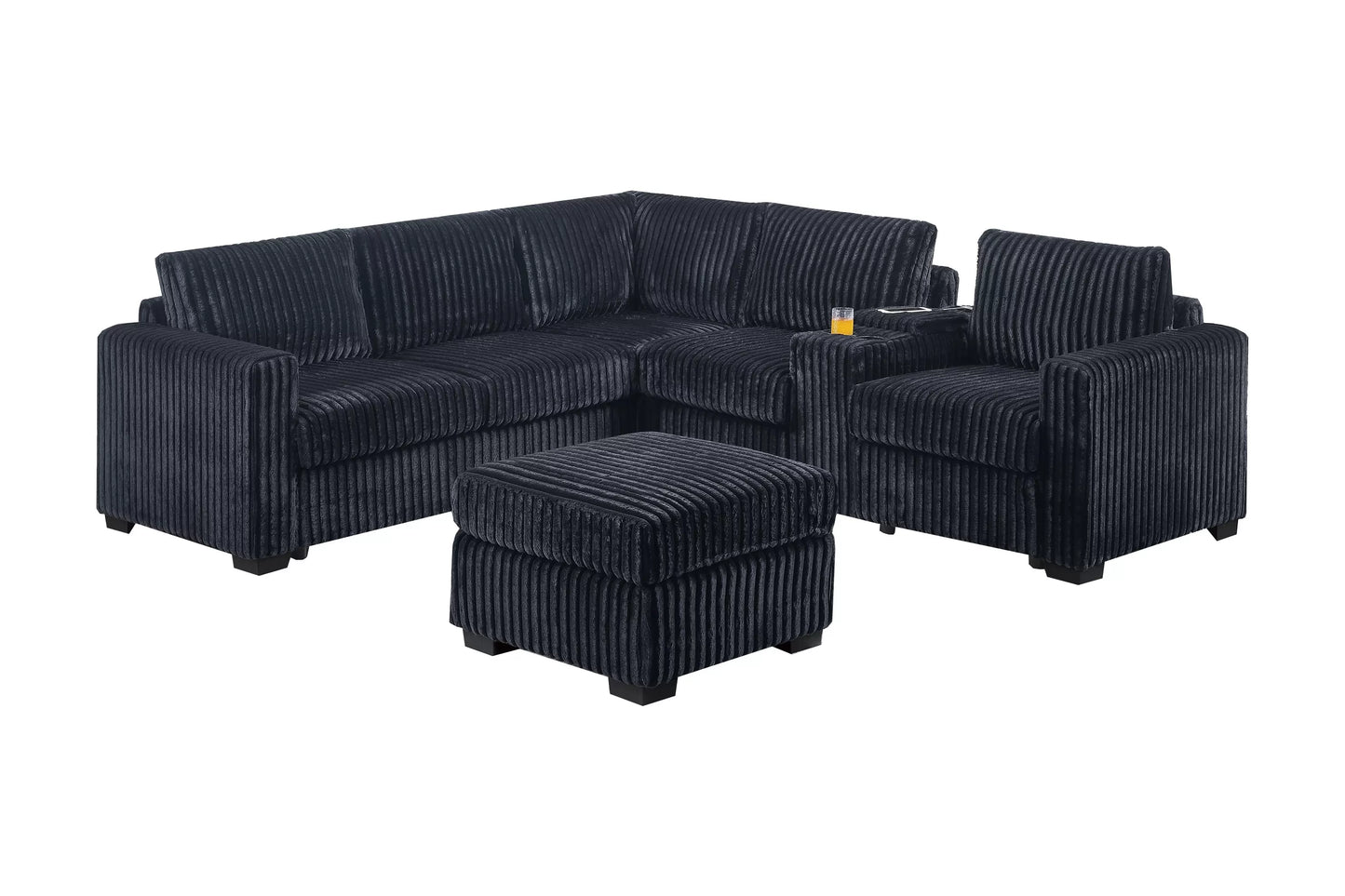 SECTIONAL W OTTOMAN