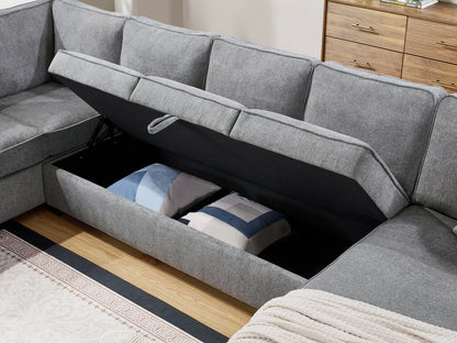 Sectional Sofa with Right-Facing Chaise, Underseat Storage