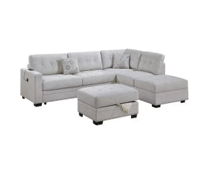 Reversible Sectional Set W/ Ottoman