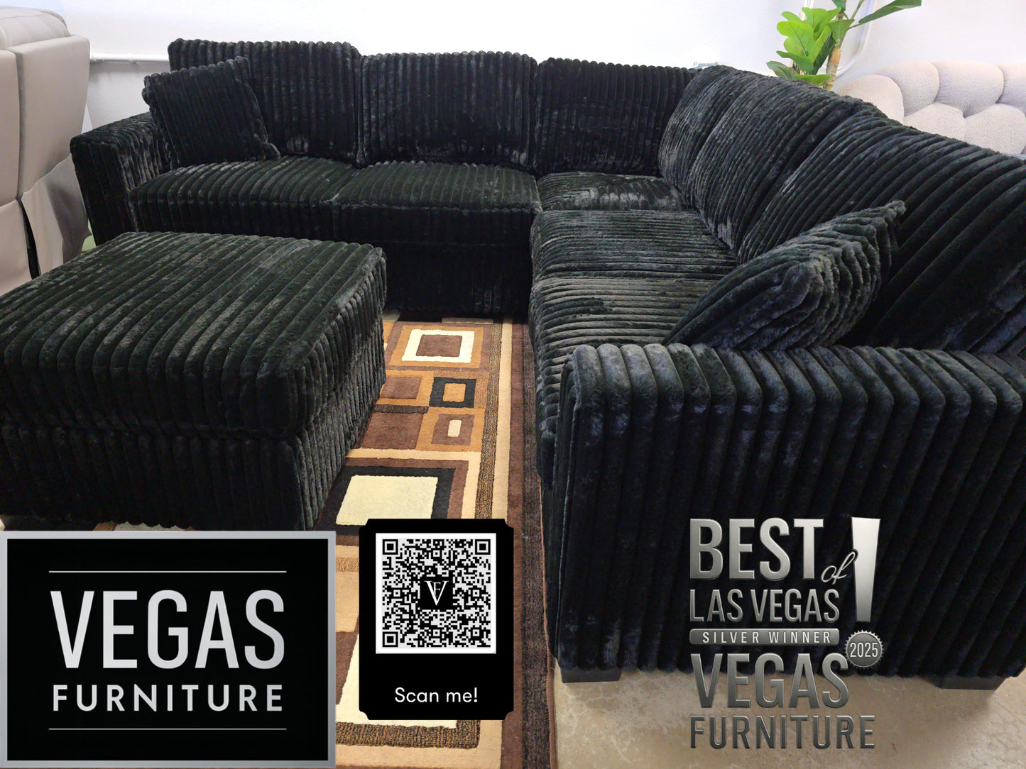 Sectional W Ottoman