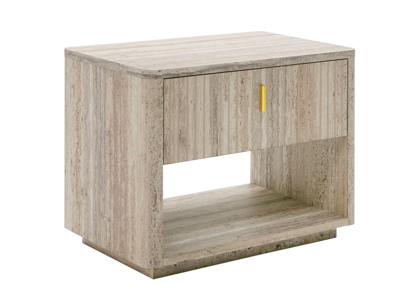 Modern Beige Velvet & Gold Bed E.King Bed Frame 2 nightstand
