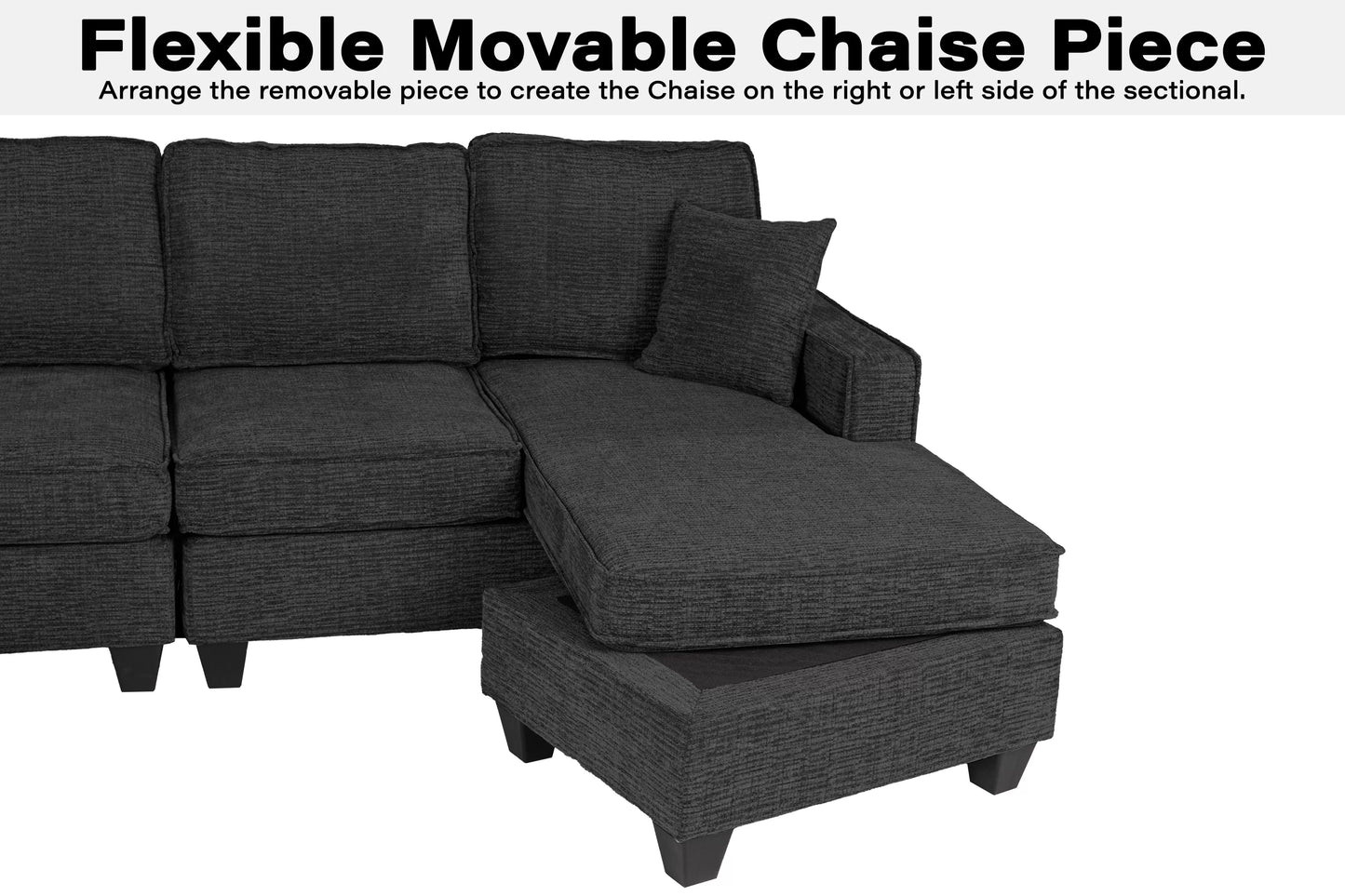 U Shape Sectional w Ottoman