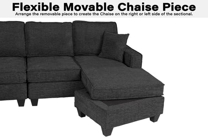 U Shape Sectional w Ottoman