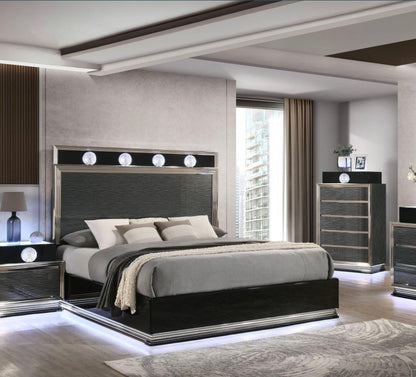 Noire Bedroom Set 4 Pc