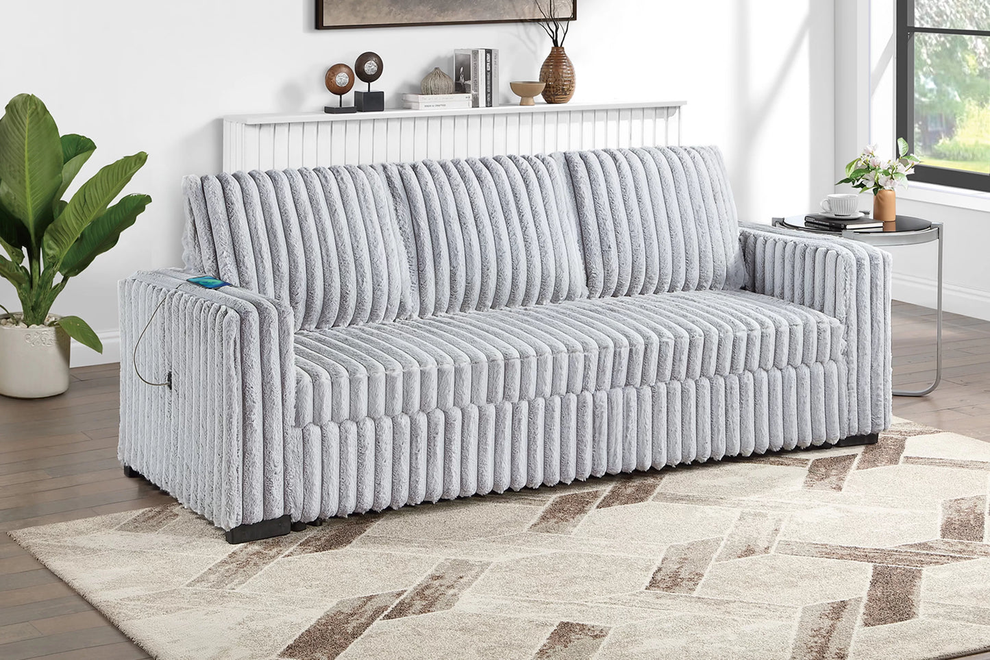 Pull Out Sofa with USB Port