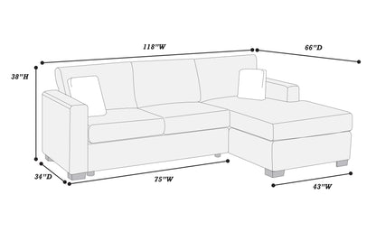 Sectional Reversible Chaise