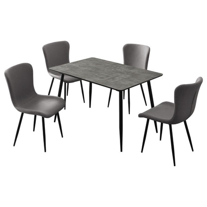 Dining Table Set with Extension Table Grey